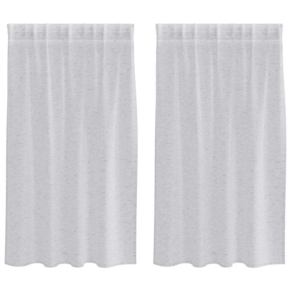 Verhosatiini 2 kpl Vaaleanharmaa 140 x 140 cm Polyesteri