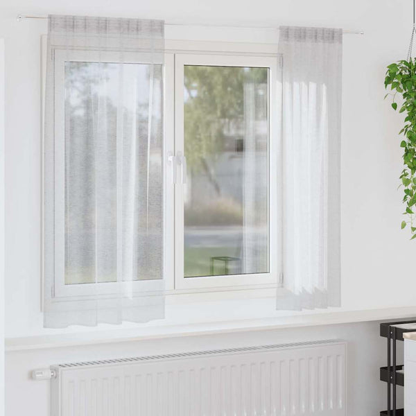 Verhosatiini 2 kpl Vaaleanharmaa 175 x 140 cm Polyesteri