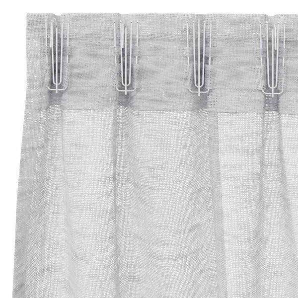 Verhosatiini 2 kpl Vaaleanharmaa 260 x 140 cm Polyesteri