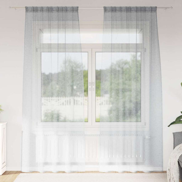Verhosatiini 2 kpl Tumma harmaa 225 x 140 cm Polyesteri