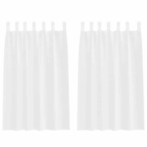 Verhosatiini 2 kpl Valkoinen 175 x 140 cm Polyesteri