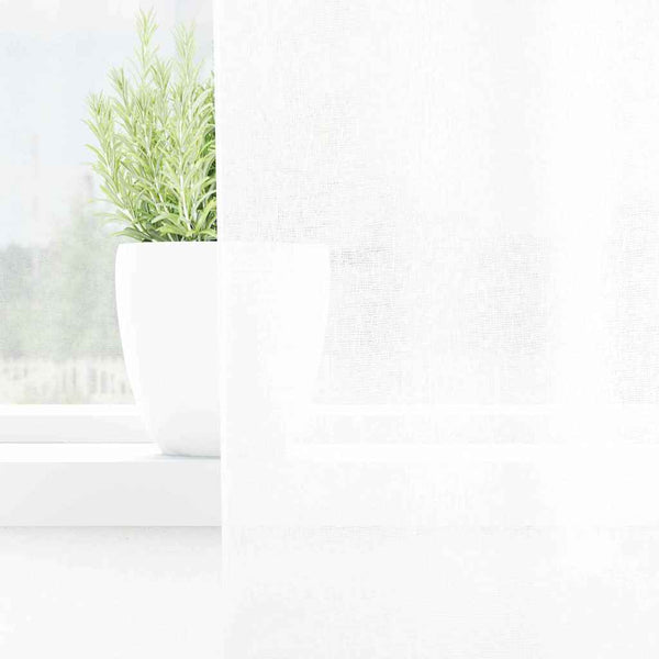 Verhosatiini 2 kpl Valkoinen 260 x 140 cm Polyesteri