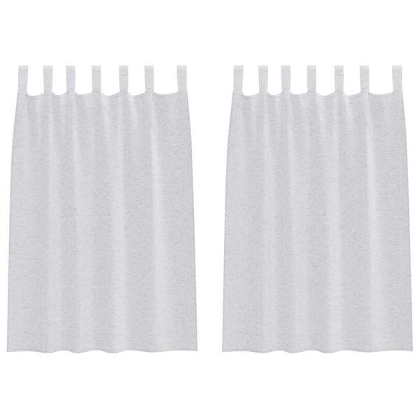 Verhosatiini 2 kpl Vaaleanharmaa 140 x 140 cm Polyesteri
