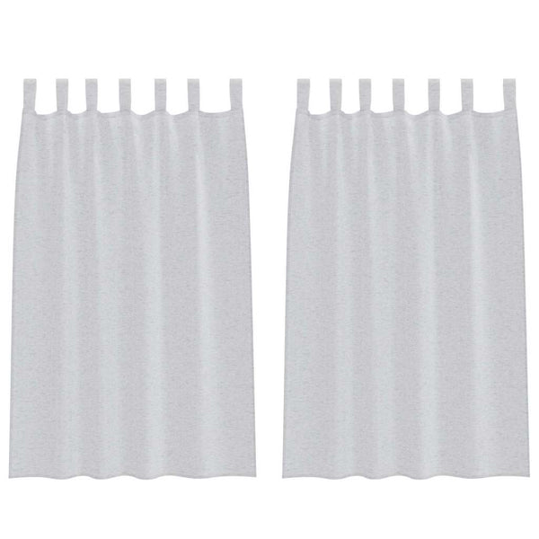 Verhosatiini 2 kpl Vaaleanharmaa 175 x 140 cm Polyesteri