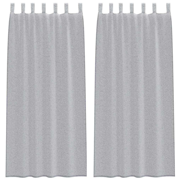 Verhosatiini 2 kpl Tumma harmaa 260 x 140 cm Polyesteri