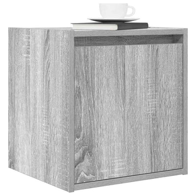 Seinäkiinnitettävät yöpöydät 2 kpl harmaa Sonoma 38x34x40 cm