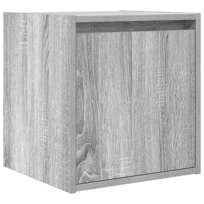 Seinäkiinnitettävät yöpöydät 2 kpl harmaa Sonoma 38x34x40 cm