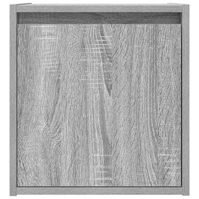 Seinäkiinnitettävät yöpöydät 2 kpl harmaa Sonoma 38x34x40 cm