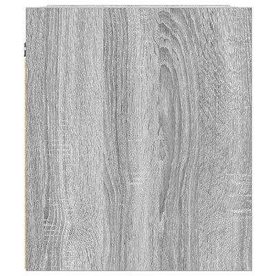 Seinäkiinnitettävät yöpöydät 2 kpl harmaa Sonoma 38x34x40 cm