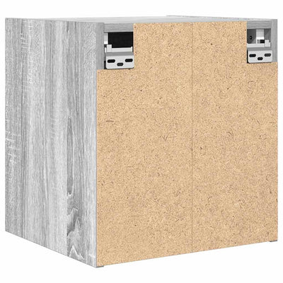 Seinäkiinnitettävät yöpöydät 2 kpl harmaa Sonoma 38x34x40 cm