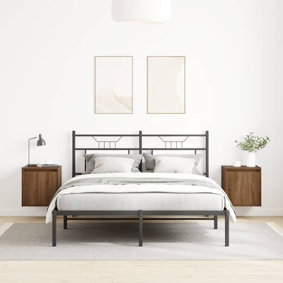 Ruskea tammi seinäkiinnitettävät yöpöydät Lorelai 38x34x40cm (2 kpl)