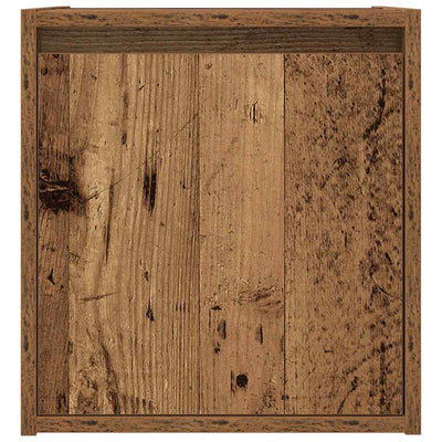 Seinäkiinnitettävät yöpöydät 2 kpl vanhaa puuta 38x34x40 cm