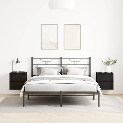 Musta tammi seinäkiinnitettävät yöpöydät Vichiluta 38x34x40cm (2 kpl)