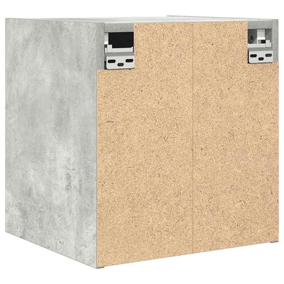 Seinäkiinnitettävät yöpöydät 2 kpl betoninharmaa 38x34x40 cm