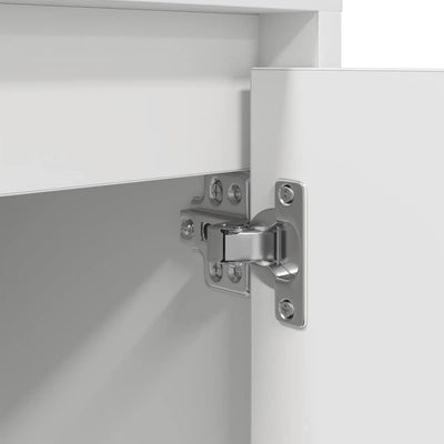 Valkoinen yöpöytäkaapit led-valoilla Melenia 38x34x50cm (2 kpl)