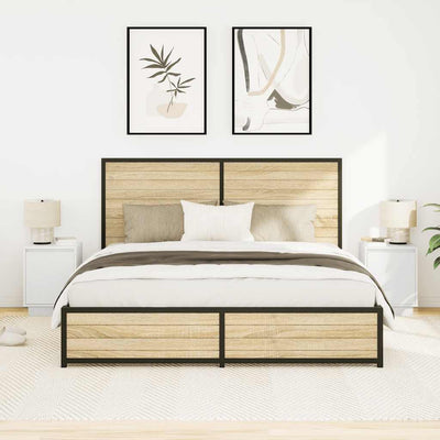 Valkoinen yöpöytäkaapit led-valoilla Melenia 38x34x50cm (2 kpl)