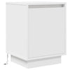 Yöpöytäkaapit LED-valoilla 2 kpl Valkoinen 38x34x50 cm