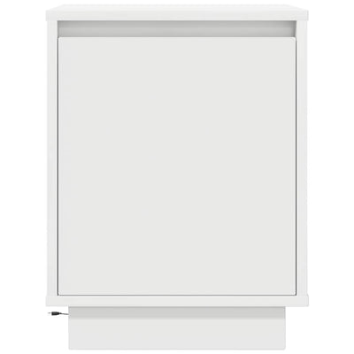 Yöpöytäkaapit LED-valoilla 2 kpl Valkoinen 38x34x50 cm
