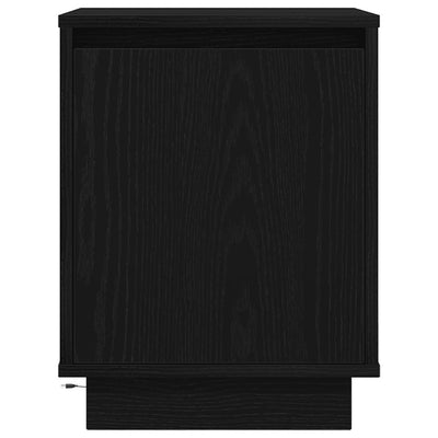 yöpöytäkaappi LED-valoilla Musta 38x34x50 cm