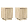 Yöpöytäkaapit LED-valoilla 2 kpl Sonoma Oak 38x34x50 cm