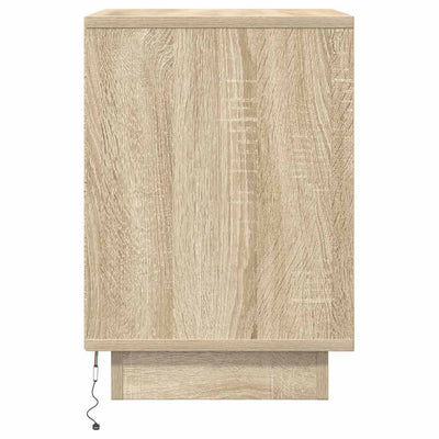 Sonoma oak yöpöytäkaapit Melenia 38x34x50cm (led-valoilla 2 kpl)