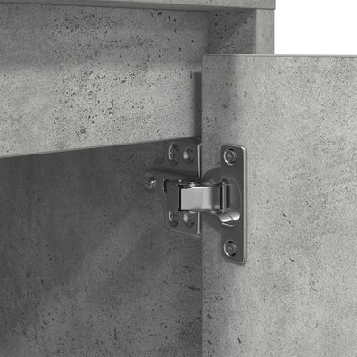 Betoninharmaa yöpöytäkaapit led-valoilla Melenia 38x34x50cm (2 kpl)