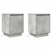 Yöpöytäkaapit LED-valoilla 2 kpl Betoninharmaa 38x34x50 cm