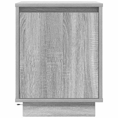 Harmaa yöpöytäkaapit led-valoilla Melenia 38x34x50cm (2 kpl)