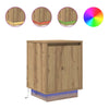 Yöpöytäkaapit LED-valoilla 2 kpl Artisan Oak 38x34x50 cm