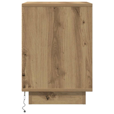 Artisan oak yöpöytäkaapit Melenia 38x34x50cm (led-valoilla 2 kpl)
