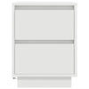 Yöpöytäkaapit LED-valoilla 2 kpl Valkoinen 38x34x50 cm