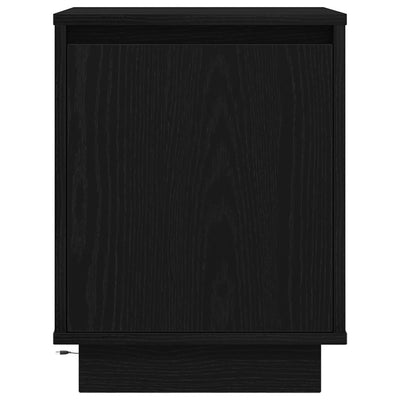 Musta yöpöytäkaapit led-valoilla Mircica 38x34x50cm (2 kpl)