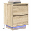 Yöpöytäkaapit LED-valoilla 2 kpl Sonoma Oak 38x34x50 cm