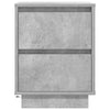 Yöpöytäkaapit LED-valoilla 2 kpl Betoninharmaa 38x34x50 cm