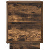 Savustettu tammi yöpöytäkaappi Mircica 38x34x50cm (led-valoilla)