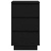 yöpöytäkaappi LED-valoilla Musta 38x34x65 cm