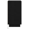 yöpöytäkaappi LED-valoilla Musta 38x34x65 cm