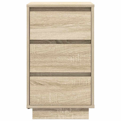 yöpöytäkaappi LED-valoilla Sonoma tammi 38x34x65 cm