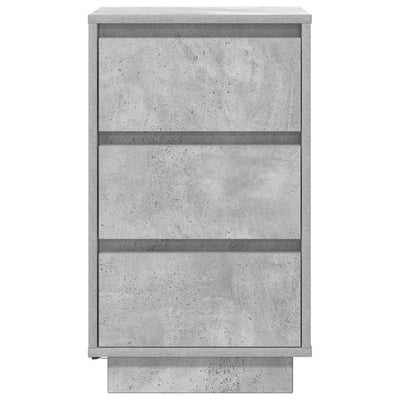 yöpöytäkaappi LED-valoilla Betoninharmaa 38x34x65 cm