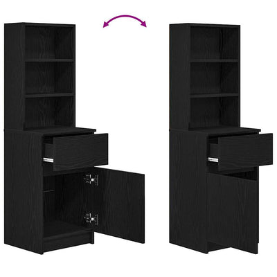 Musta yöpöytä Dobrota 39x35x125cm (puinen)