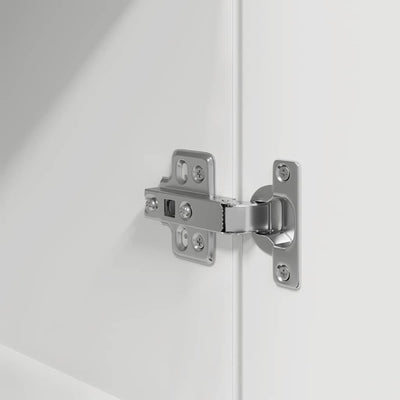 Valkoinen yöpöydät Hriton 39x35x65cm (2 kpl puinen)