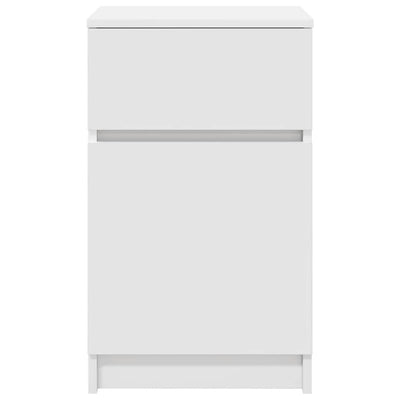 Valkoinen yöpöydät Hriton 39x35x65cm (2 kpl puinen)