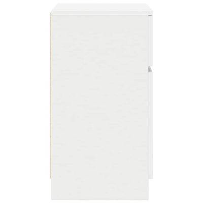 Valkoinen yöpöydät Hriton 39x35x65cm (2 kpl puinen)