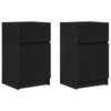Musta yöpöydät Hriton 39x35x65cm (2 kpl puinen)