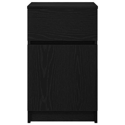 Musta yöpöydät Hriton 39x35x65cm (2 kpl puinen)