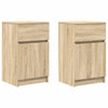 Sonoma-tammi yöpöydät Hriton 39x35x65cm (2 kpl, puinen)