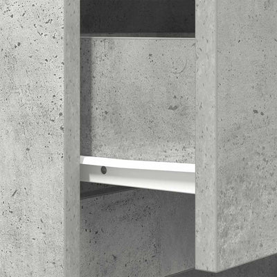 Betoninharmaa yöpöydät Hriton 39x35x65cm (2 kpl puinen)