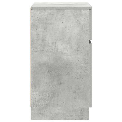 Yöpöydät 2 kpl betoninharmaa 39x35x65 cm tekninen puu