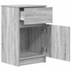 Yöpöydät 2 kpl harmaa Sonoma 39x35x65 cm tekninen puu