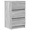 yöpöytäkaapit 3 laatikolla 2 kpl harmaa Sonoma 39x35x65 cm